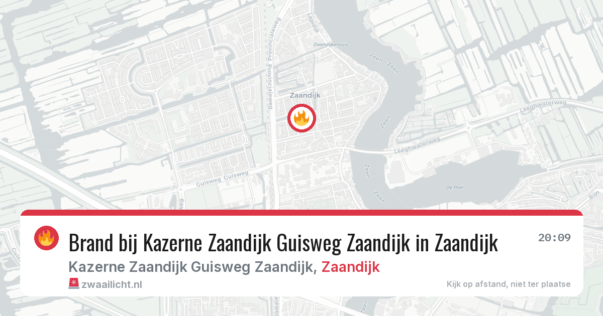 Brand bij Kazerne Zaandijk Guisweg Zaandijk in Zaandijk — 3 aug 2026