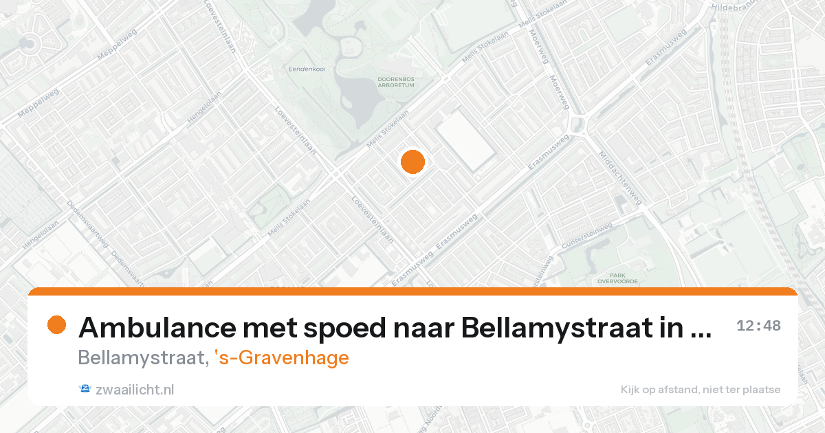 Ambulance met spoed naar Bellamystraat in 's-Gravenhage — 17 aug 2026