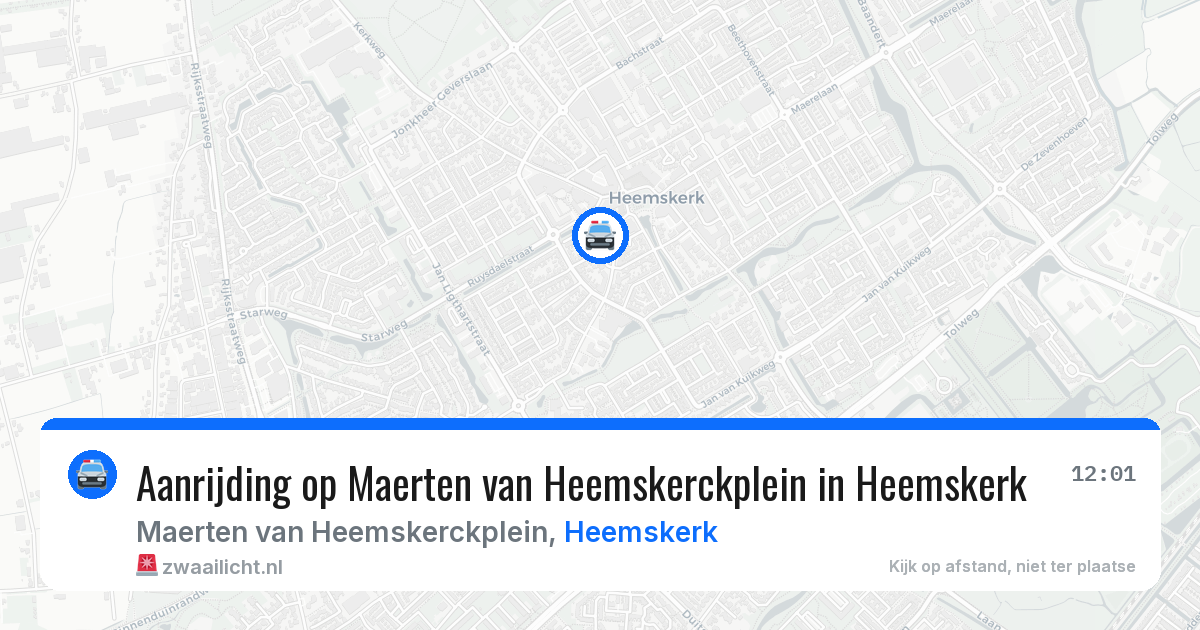 Aanrijding op Maerten van Heemskerckplein in Heemskerk — 27 apr 2026