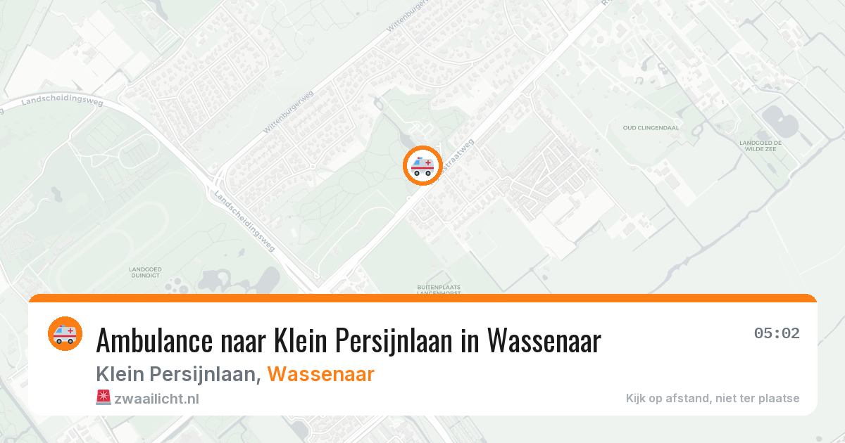 Ambulance naar Klein Persijnlaan in Wassenaar — 28 jul 2026