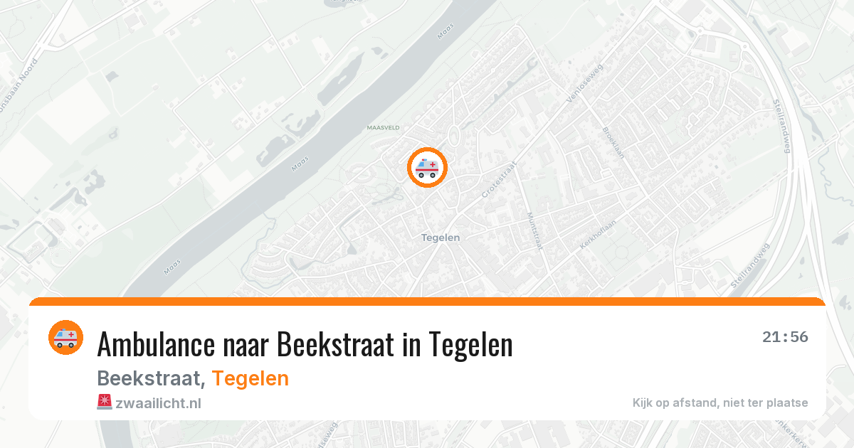 Ambulance naar Beekstraat in Tegelen — 6 aug 2026