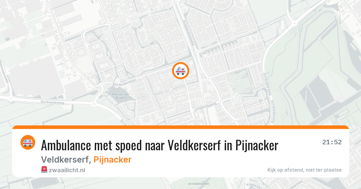 Ambulance met spoed naar Veldkerserf in Pijnacker — 8 mei 2026