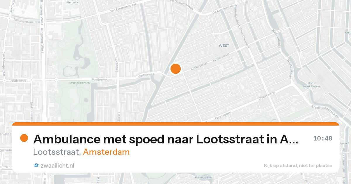 Ambulance met spoed naar Lootsstraat in Amsterdam — 24 jul 2026