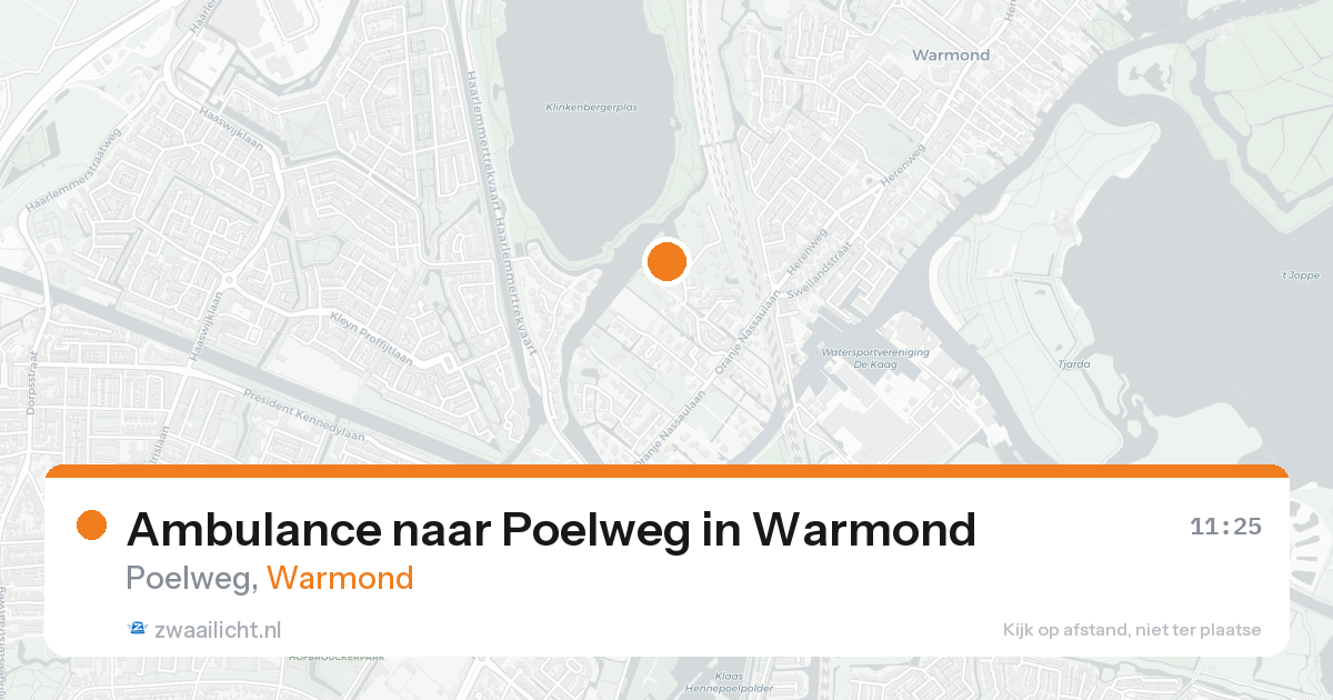 Ambulance naar Poelweg in Warmond — 16 aug 2026