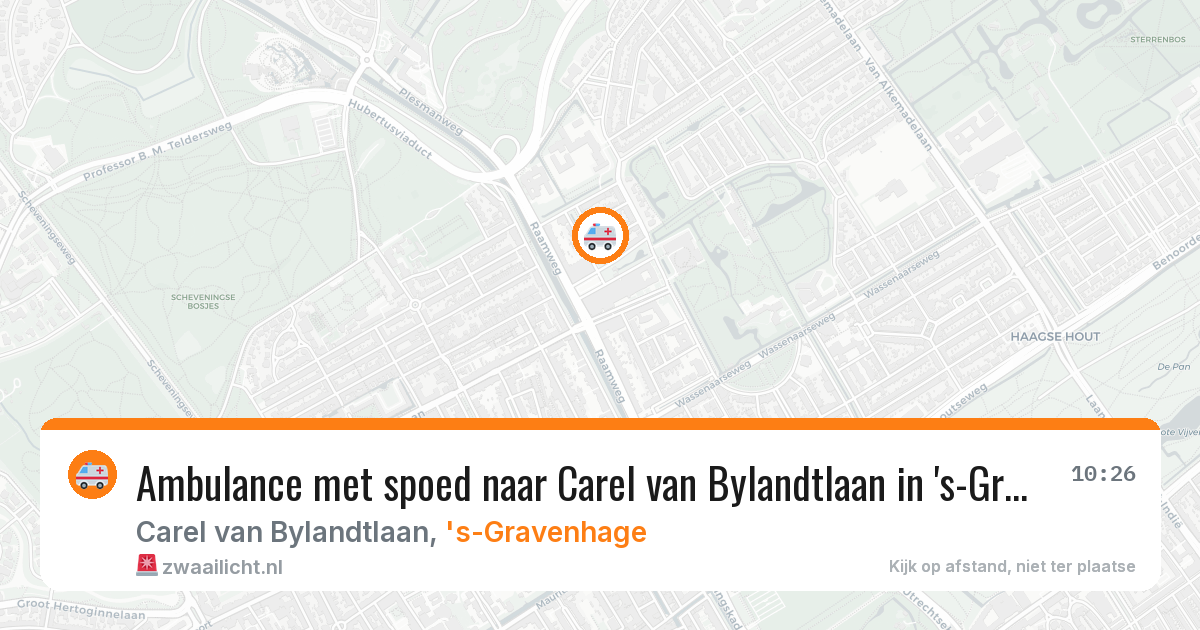 Ambulance met spoed naar Carel van Bylandtlaan in 's-Gravenhage — 29 jun 2026