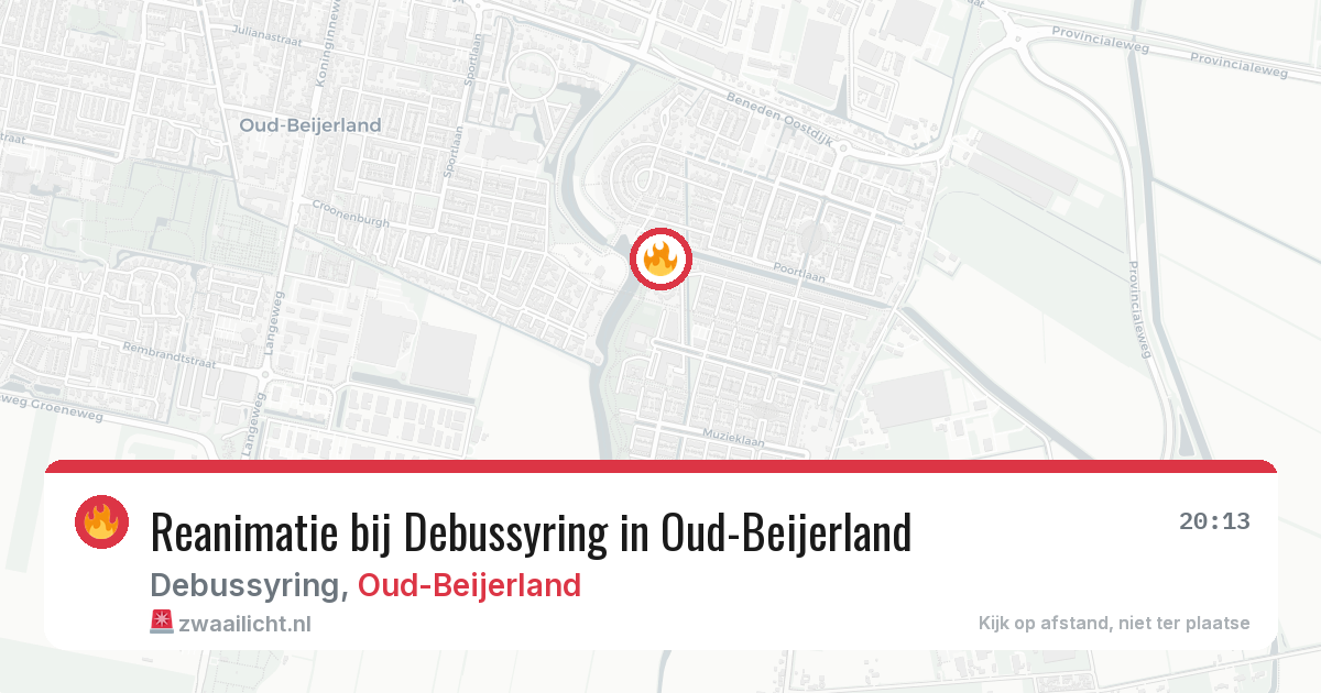 Reanimatie bij Debussyring in Oud-Beijerland — 25 jan 2026