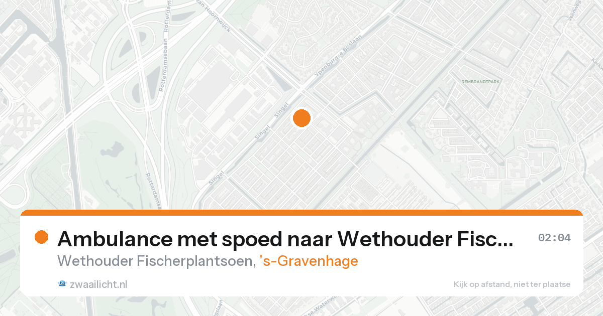 Ambulance met spoed naar Wethouder Fischerplantsoen in 's-Gravenhage — 17 aug 2026
