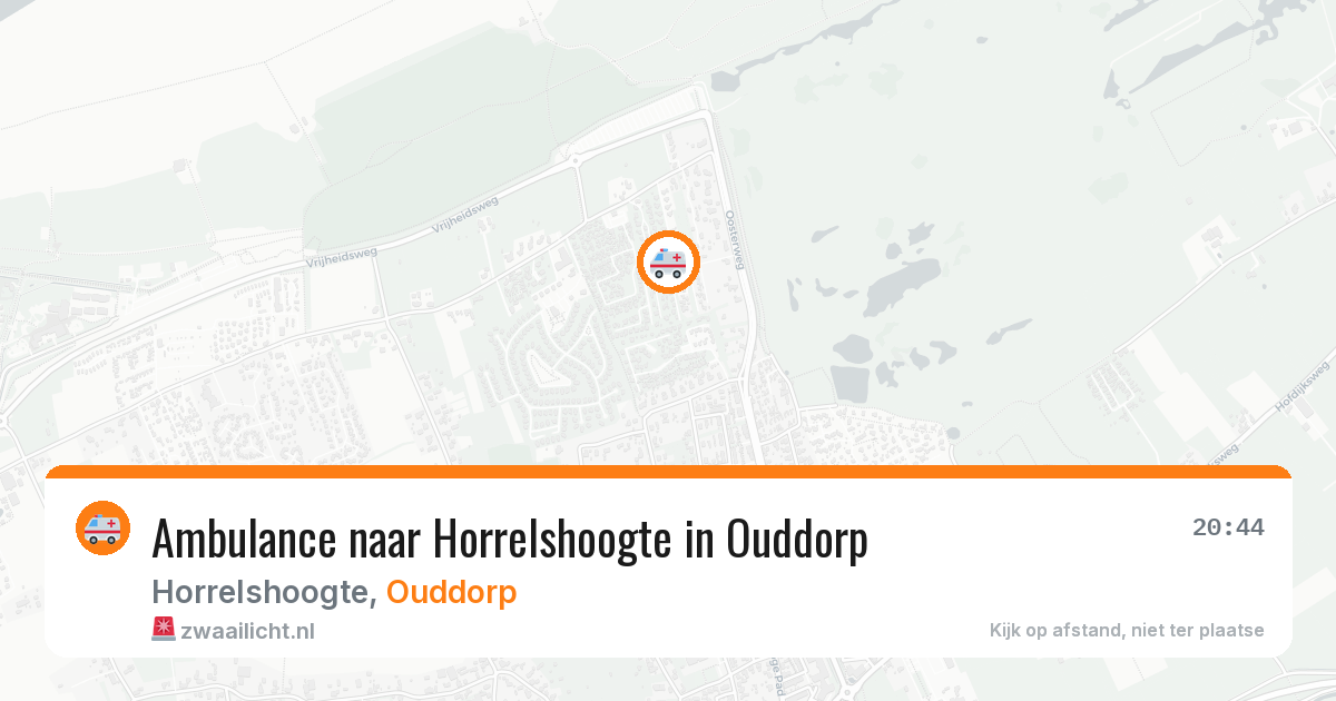 Ambulance naar Horrelshoogte in Ouddorp — 25 jul 2026