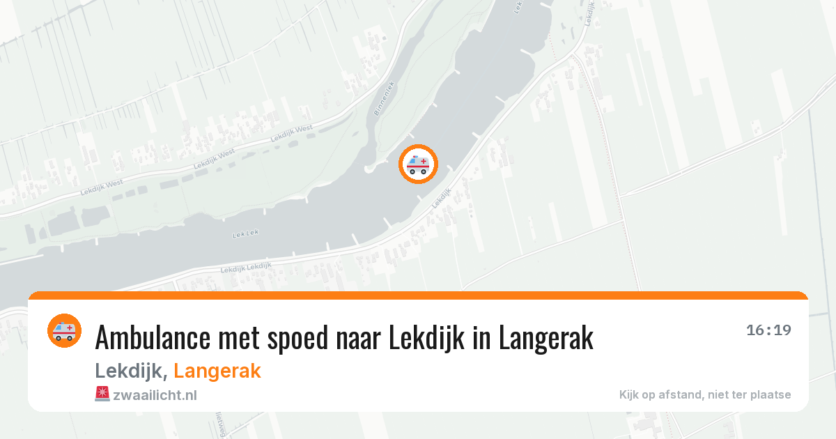 Ambulance met spoed naar Lekdijk in Langerak — 18 jan 2026