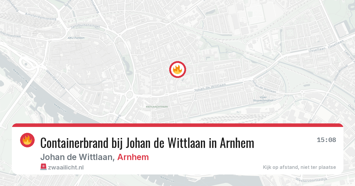 Containerbrand bij Johan de Wittlaan in Arnhem — 5 mrt 2026