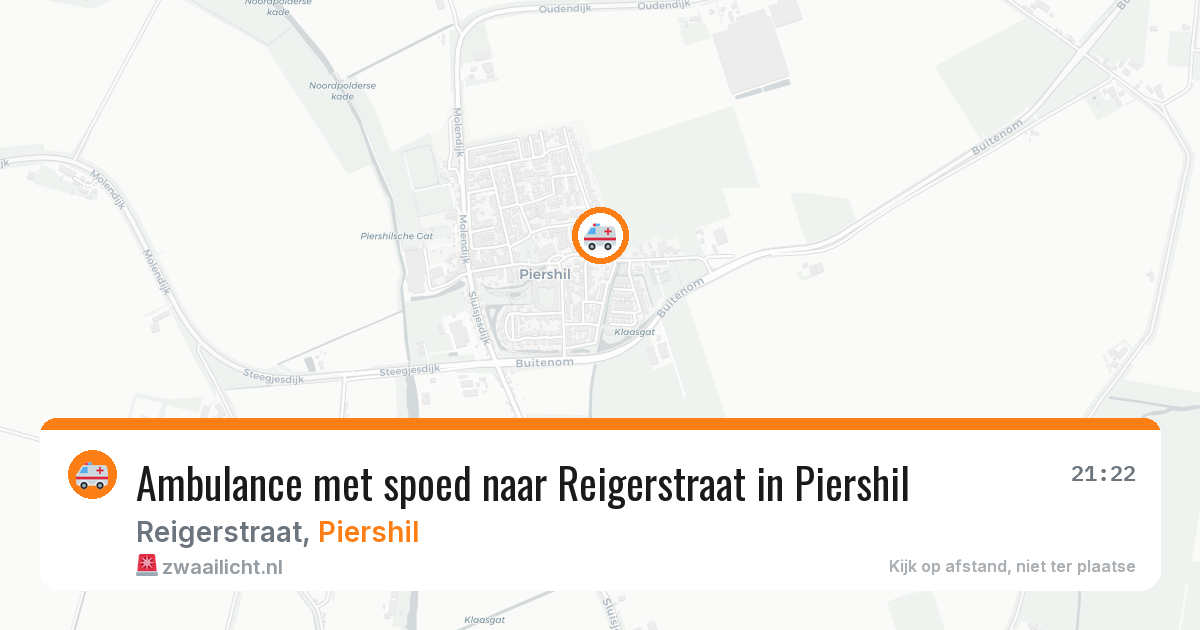 Ambulance met spoed naar Reigerstraat in Piershil — 29 apr 2026