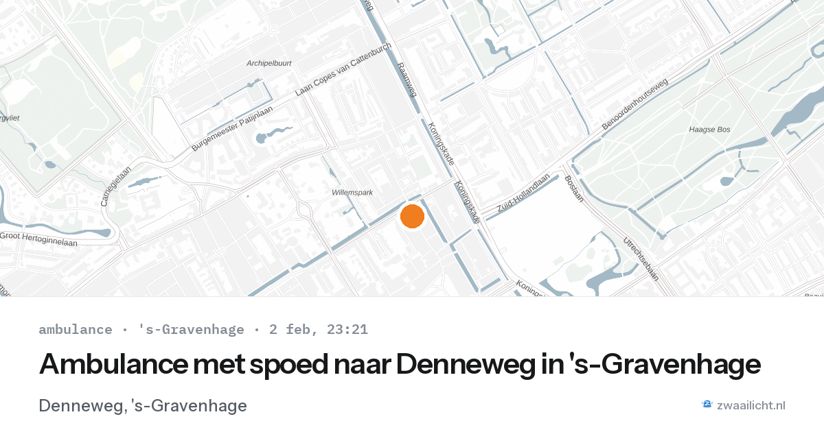 Ambulance met spoed naar Denneweg in 's-Gravenhage — 2 feb 2026