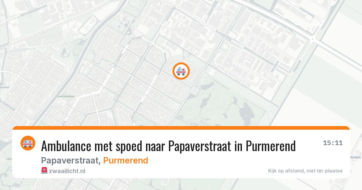 Ambulance met spoed naar Papaverstraat in Purmerend — 19 feb 2026