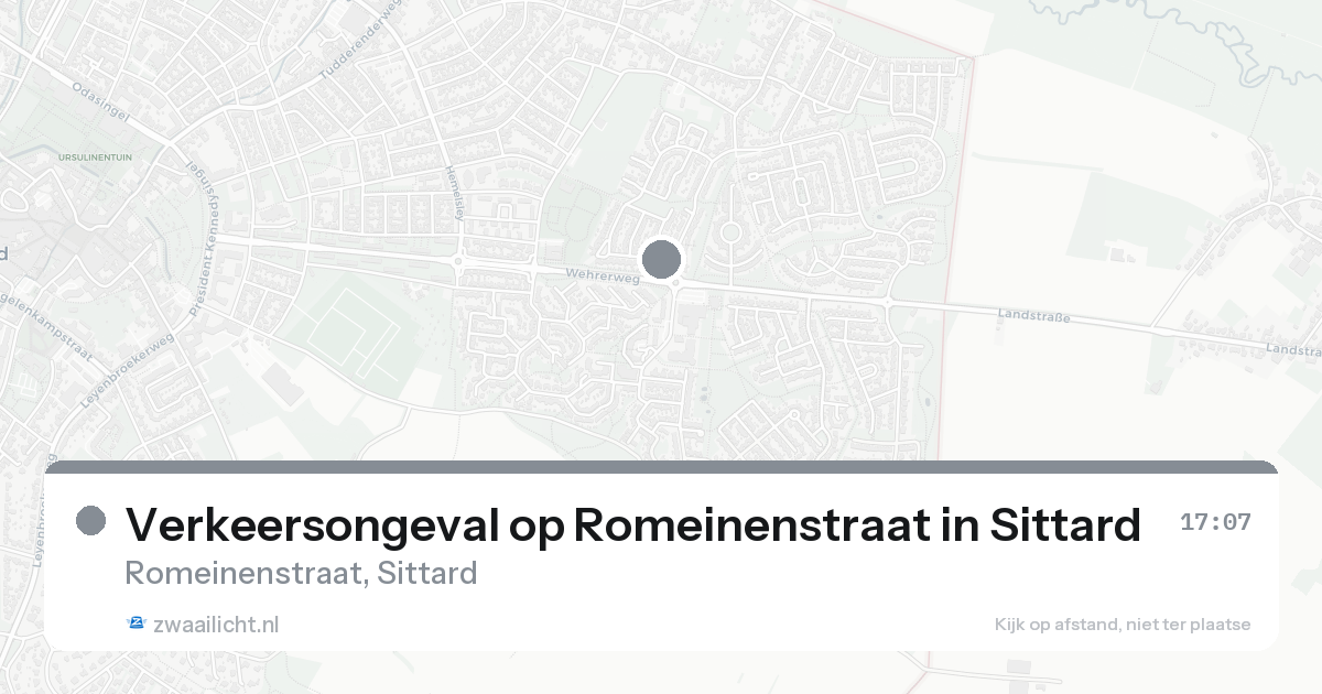 Verkeersongeval op Romeinenstraat in Sittard — 20 aug 2026