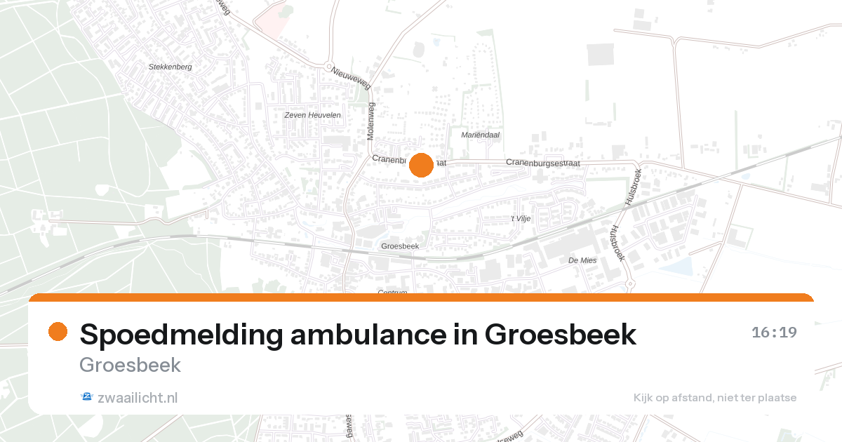 Spoedmelding ambulance in Groesbeek — 26 aug 2026