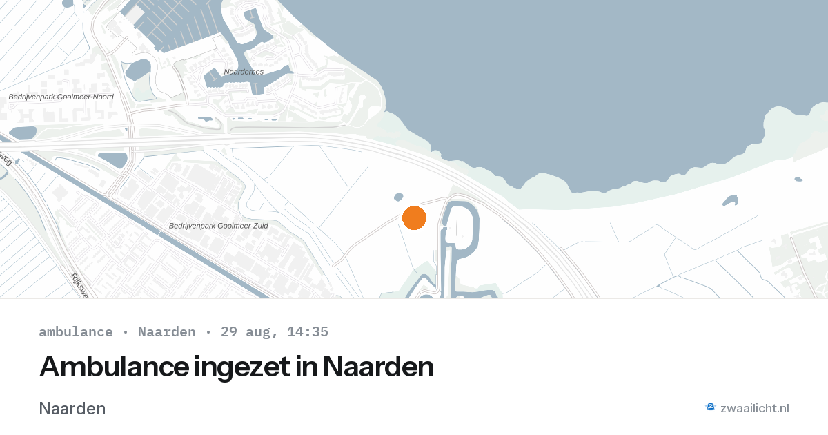 Ambulance ingezet in Naarden — 29 aug 2026