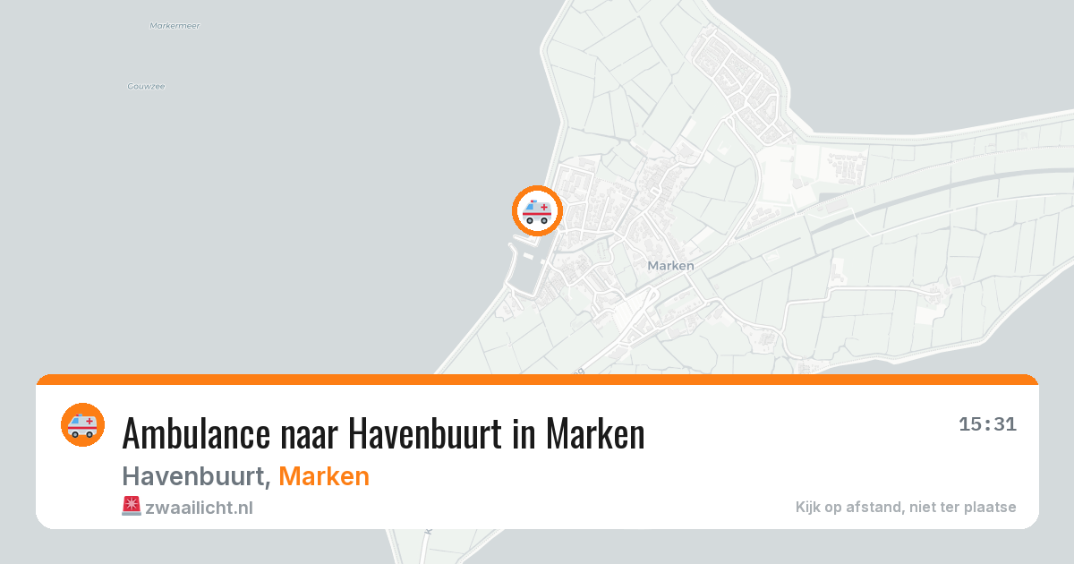 Ambulance naar Havenbuurt in Marken — 29 jul 2026