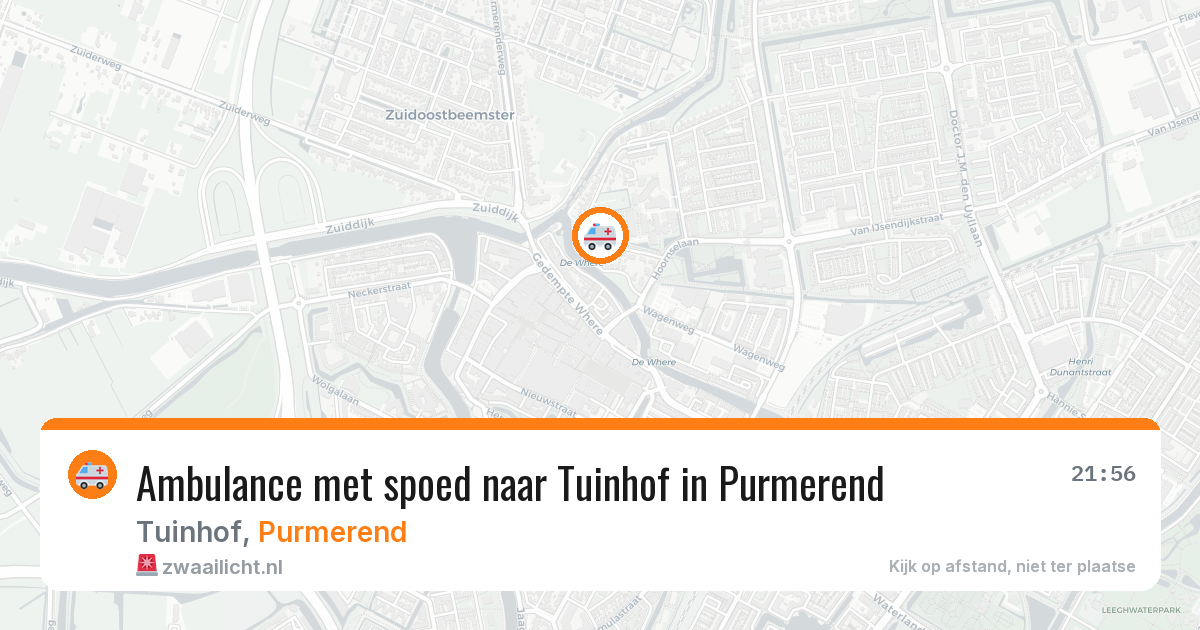 Ambulance met spoed naar Tuinhof in Purmerend — 9 mei 2026