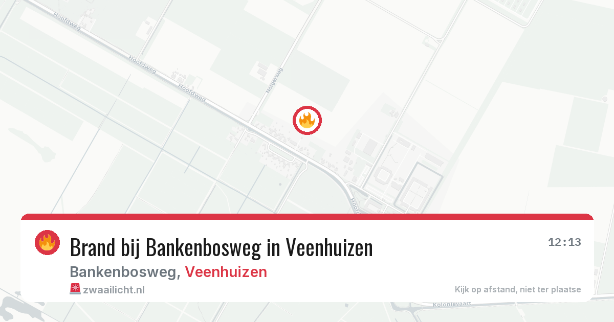 Brand bij Bankenbosweg in Veenhuizen — 13 mei 2026