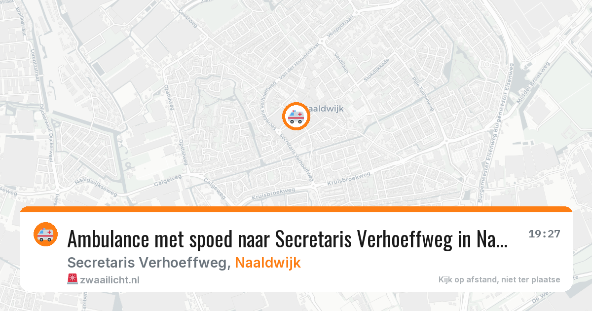 Ambulance met spoed naar Secretaris Verhoeffweg in Naaldwijk — 26 jan 2026
