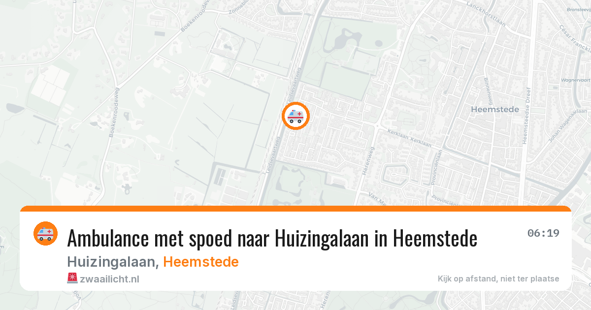 Ambulance met spoed naar Huizingalaan in Heemstede — 6 apr 2026