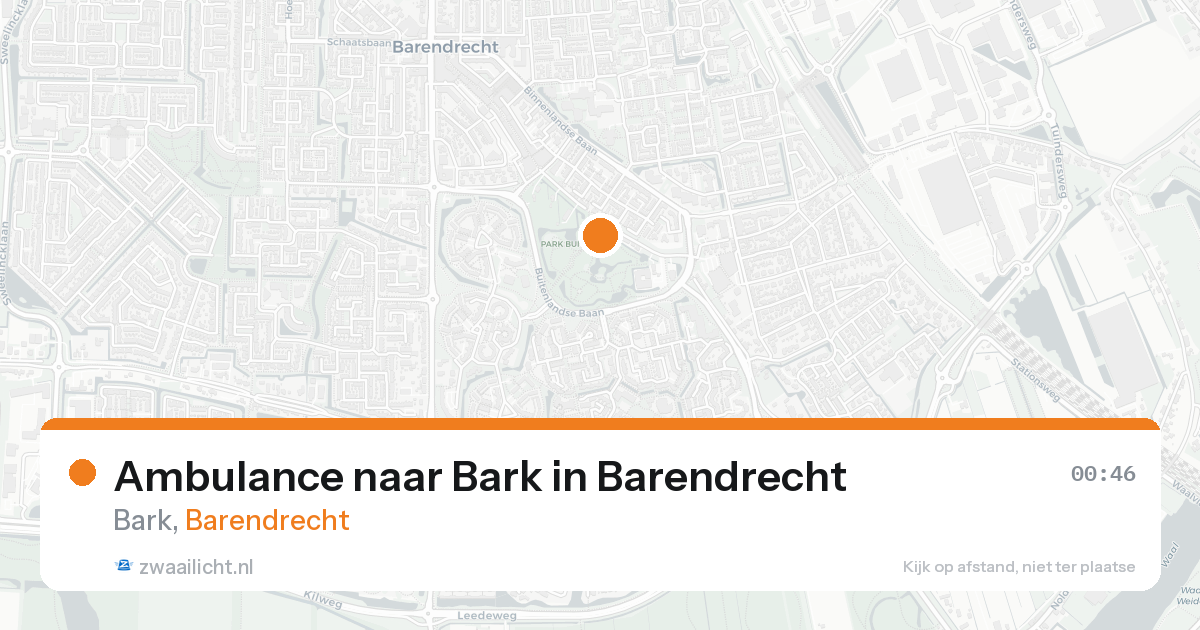 Ambulance naar Bark in Barendrecht — 1 jul 2026