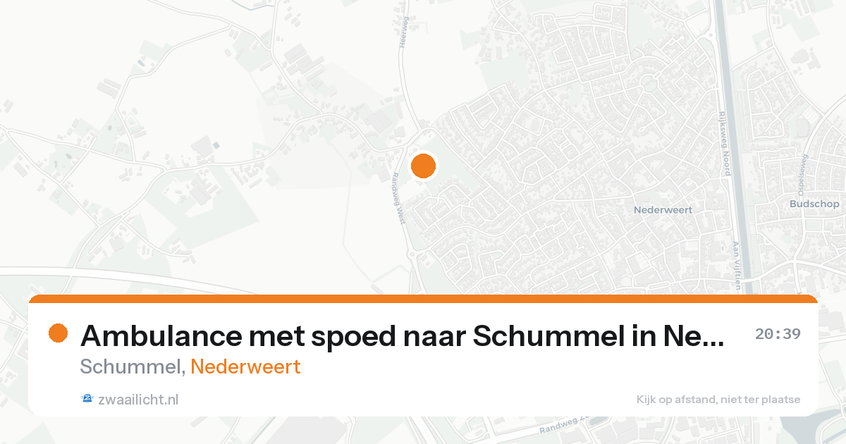 Ambulance met spoed naar Schummel in Nederweert — 25 aug 2026