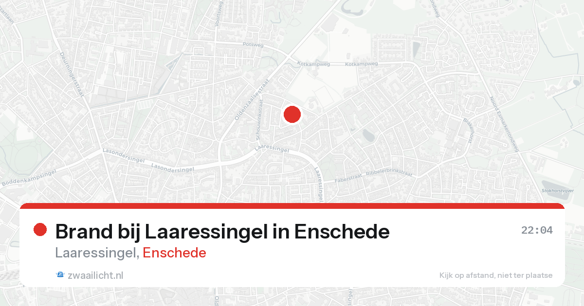 Brand bij Laaressingel in Enschede — 25 aug 2026