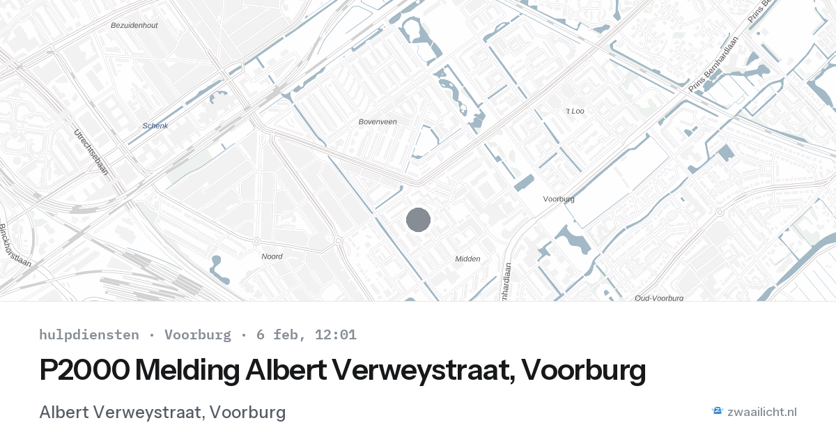 P2000 Melding Albert Verweystraat, Voorburg — 6 feb 2026