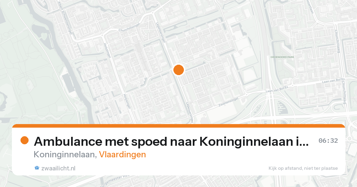 Ambulance met spoed naar Koninginnelaan in Vlaardingen — 26 aug 2026