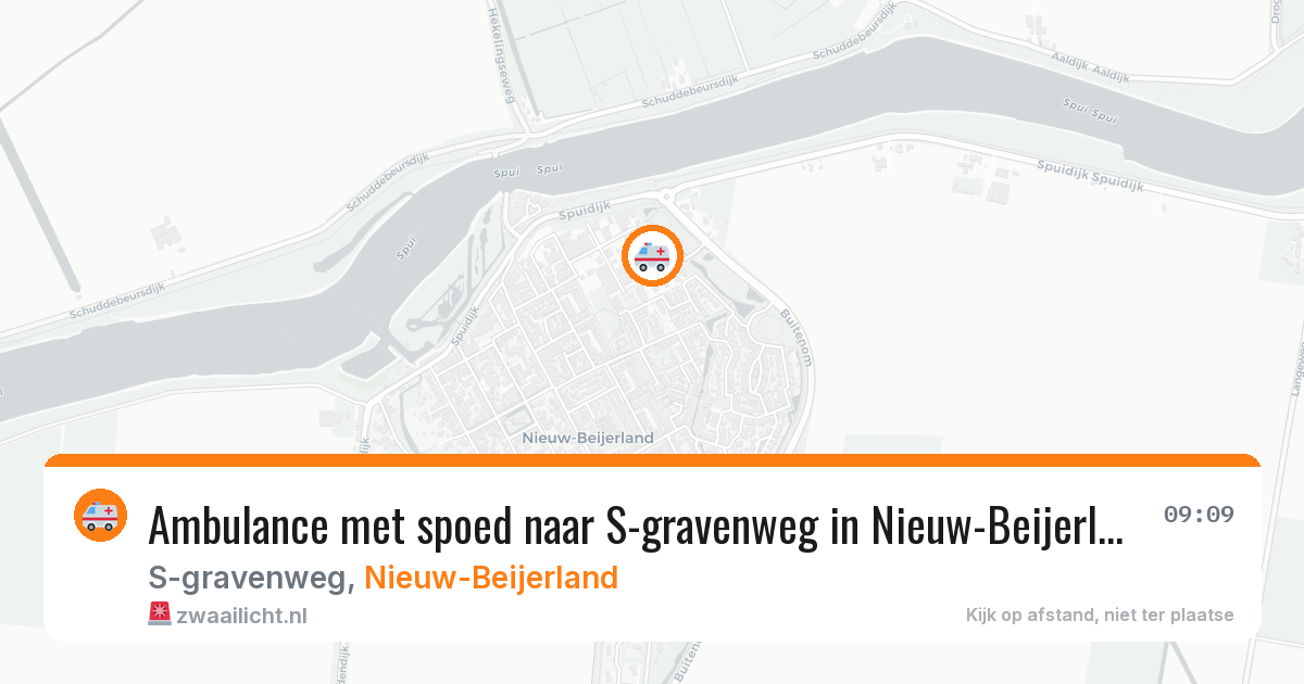 Ambulance met spoed naar S-gravenweg in Nieuw-Beijerland — 16 mei 2026