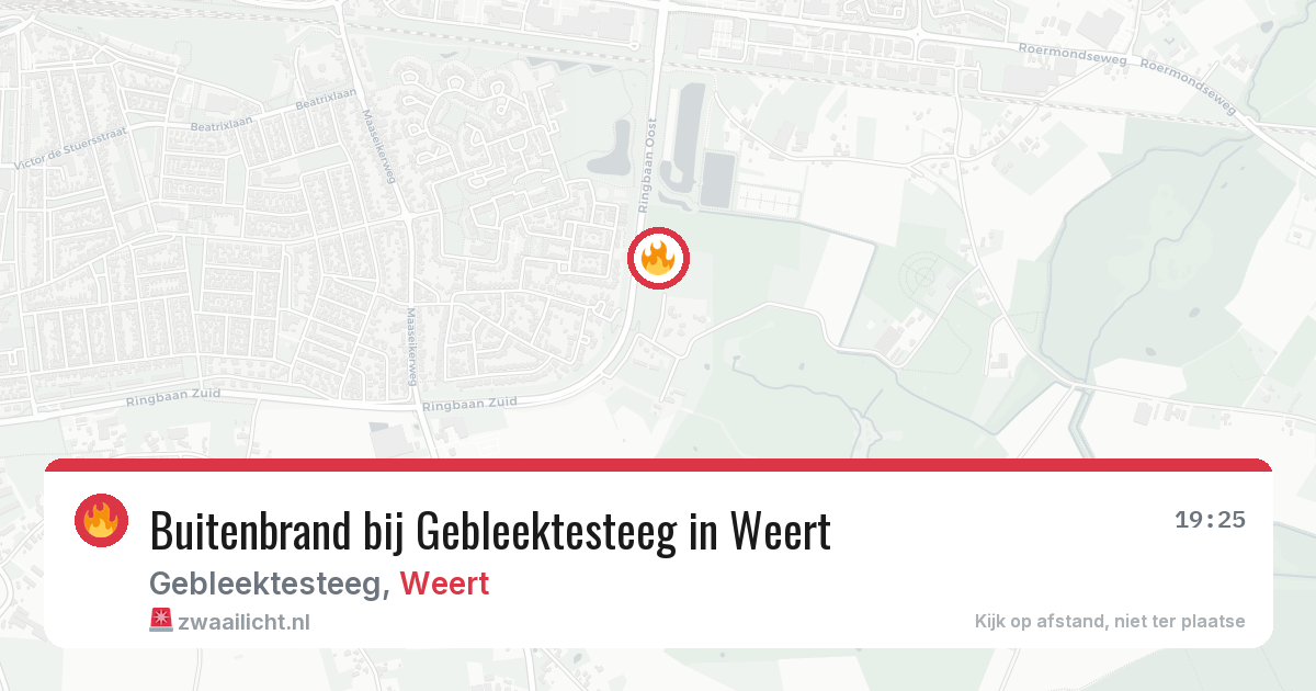 Buitenbrand bij Gebleektesteeg in Weert — 9 apr 2026