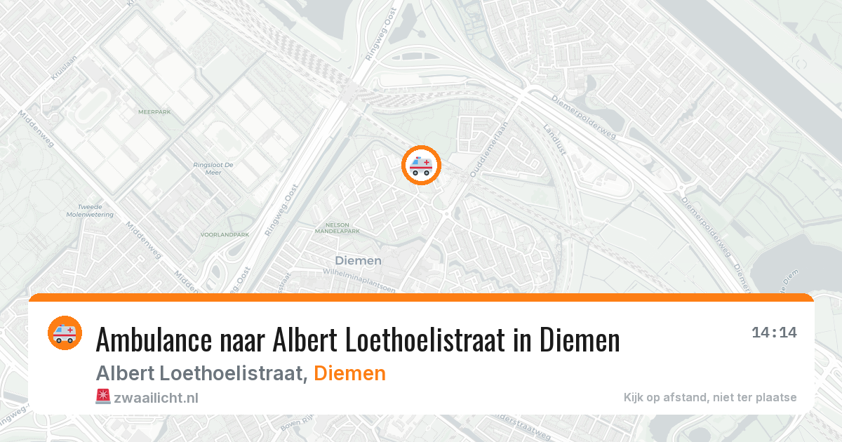 Ambulance naar Albert Loethoelistraat in Diemen — 11 jul 2026