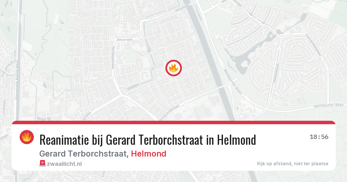 Reanimatie bij Gerard Terborchstraat in Helmond — 30 jul 2026