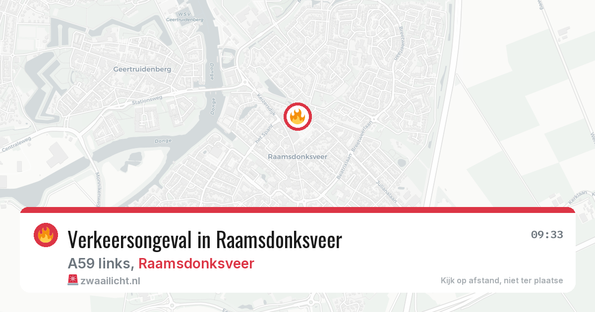 Verkeersongeval in Raamsdonksveer — 9 feb 2026