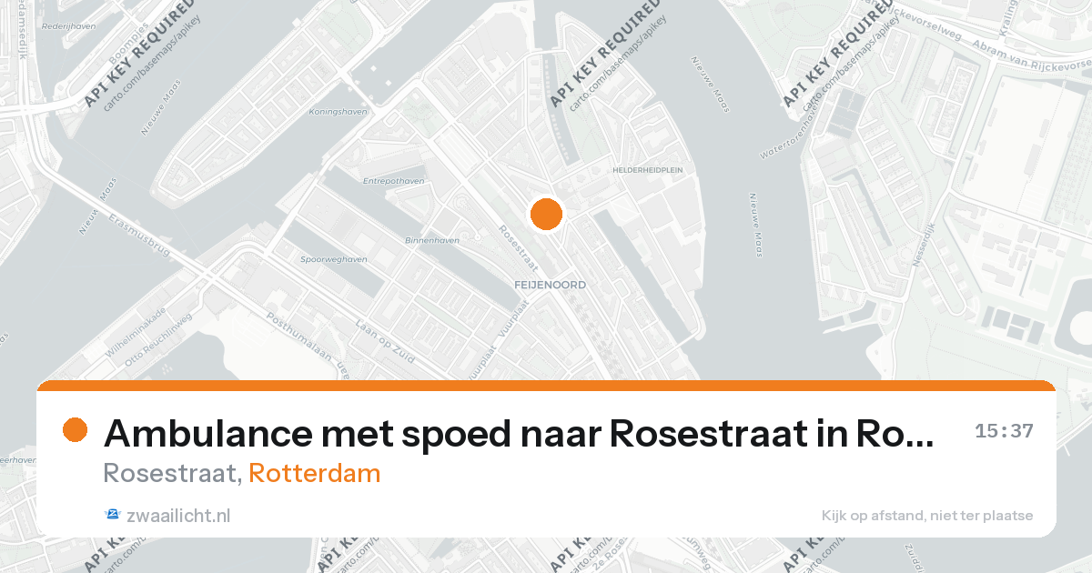 Ambulance met spoed naar Rosestraat in Rotterdam — 26 aug 2026