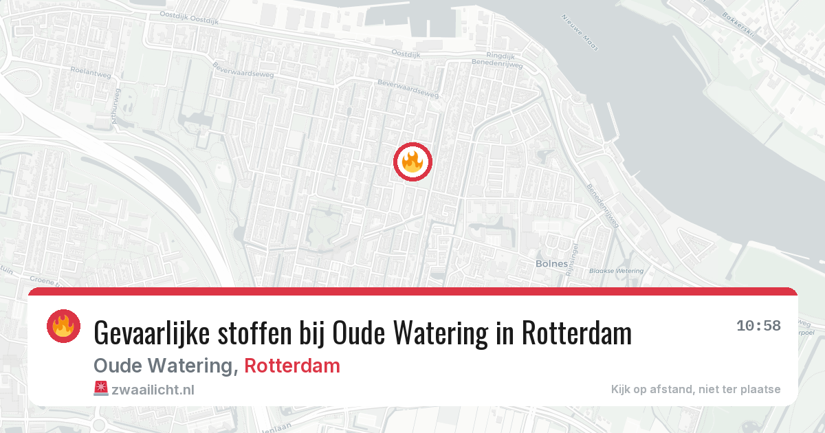 Gevaarlijke stoffen bij Oude Watering in Rotterdam — 4 mei 2026