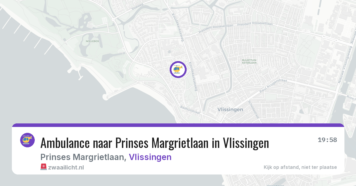 Ambulance naar Prinses Margrietlaan in Vlissingen — 18 jun 2026