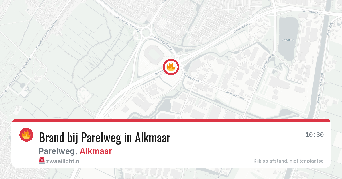 Brand bij Parelweg in Alkmaar — 28 jul 2026