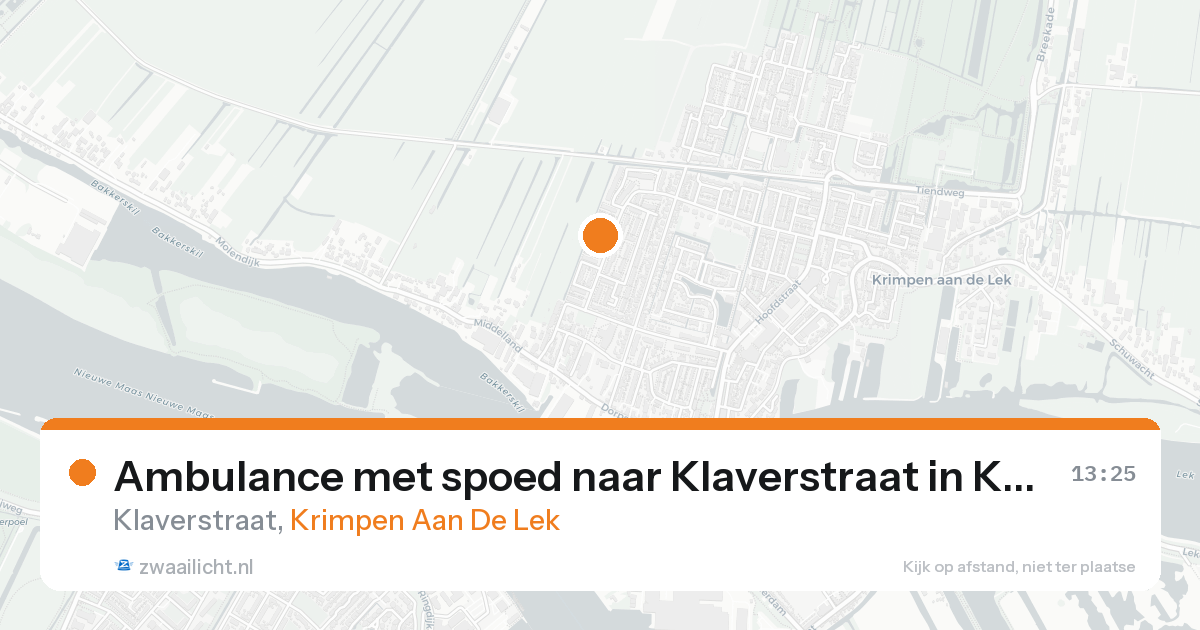 Ambulance met spoed naar Klaverstraat in Krimpen Aan De Lek — 28 mei 2026