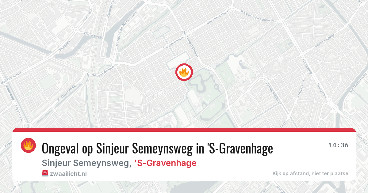 Ongeval op Sinjeur Semeynsweg in 'S-Gravenhage — 13 jun 2026