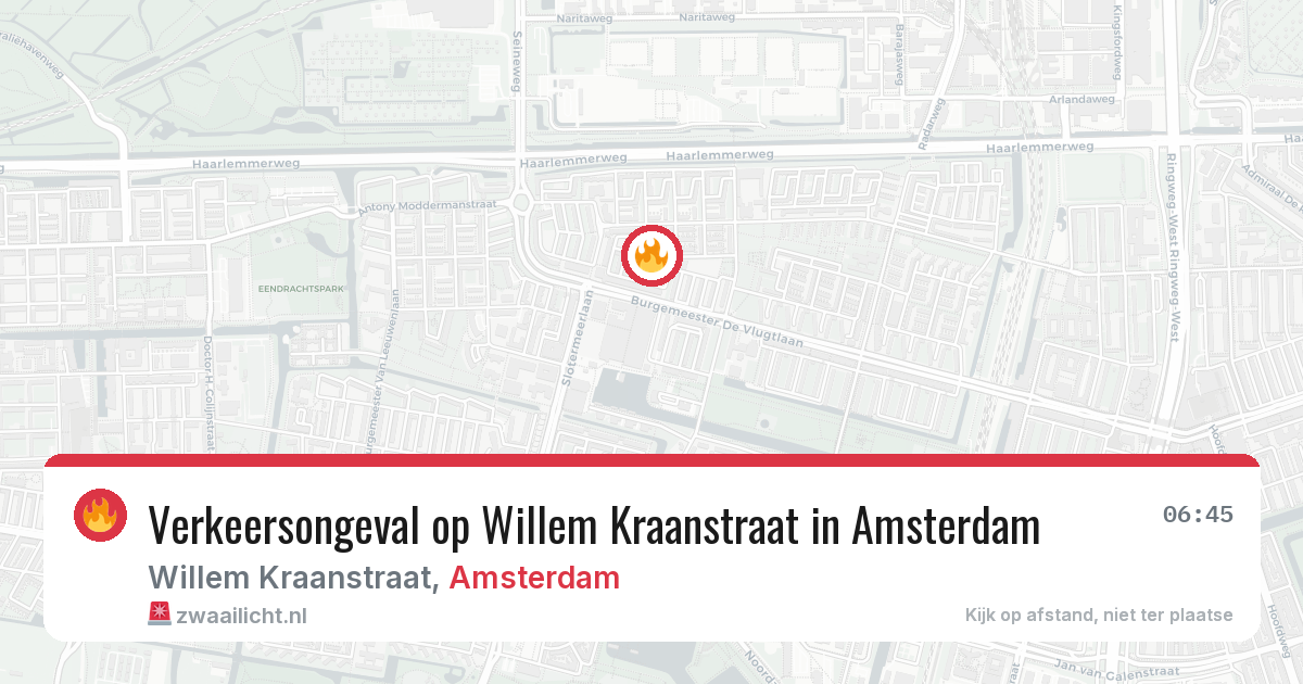 Verkeersongeval op Willem Kraanstraat in Amsterdam — 30 jun 2026