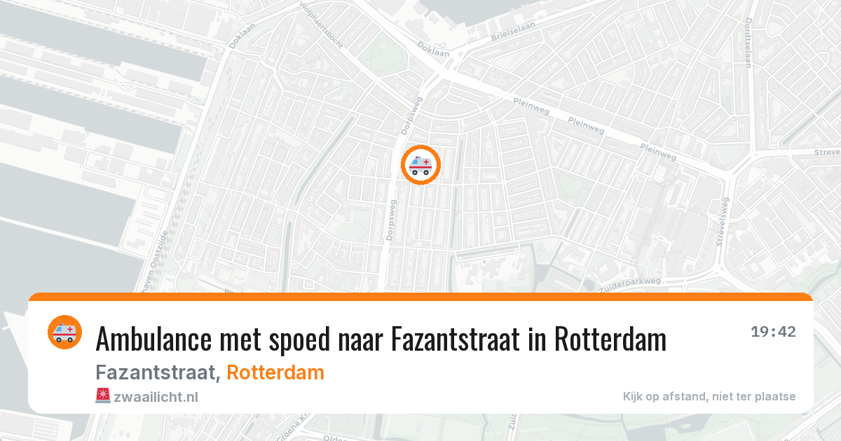 Ambulance met spoed naar Fazantstraat in Rotterdam — 29 mei 2026