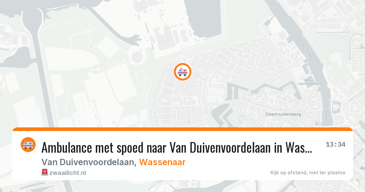 Ambulance met spoed naar Van Duivenvoordelaan in Wassenaar — 17 jan 2026