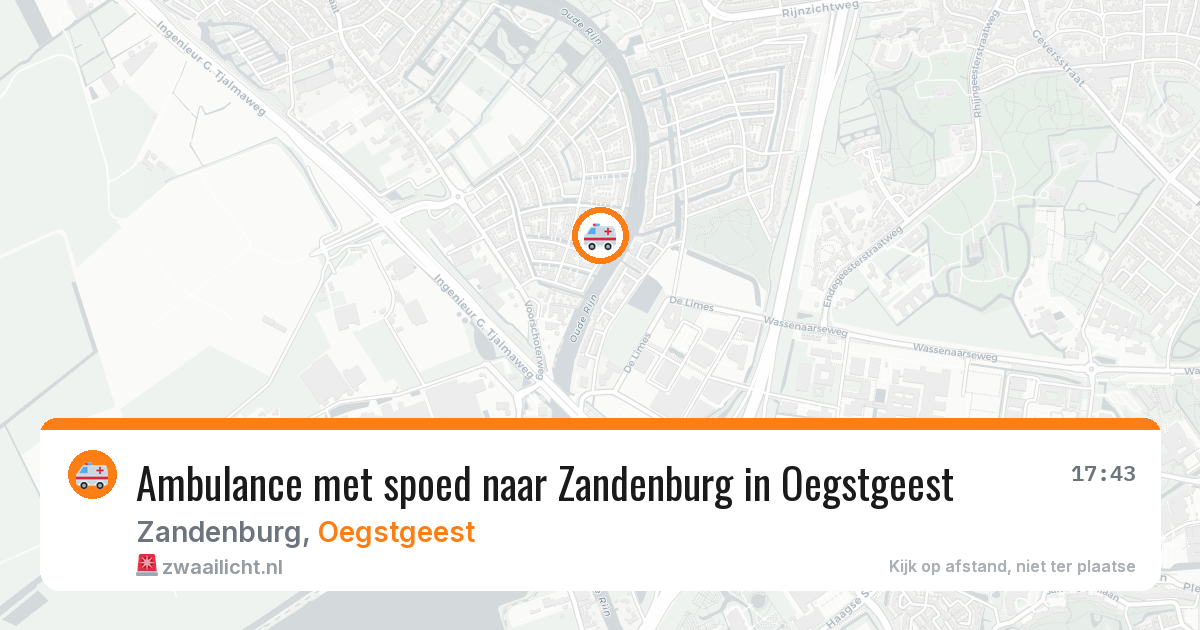 Ambulance met spoed naar Zandenburg in Oegstgeest — 1 apr 2026