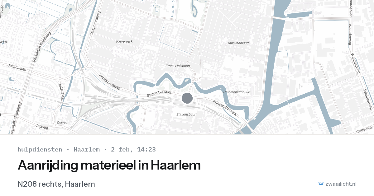 Aanrijding materieel in Haarlem — 2 feb 2026