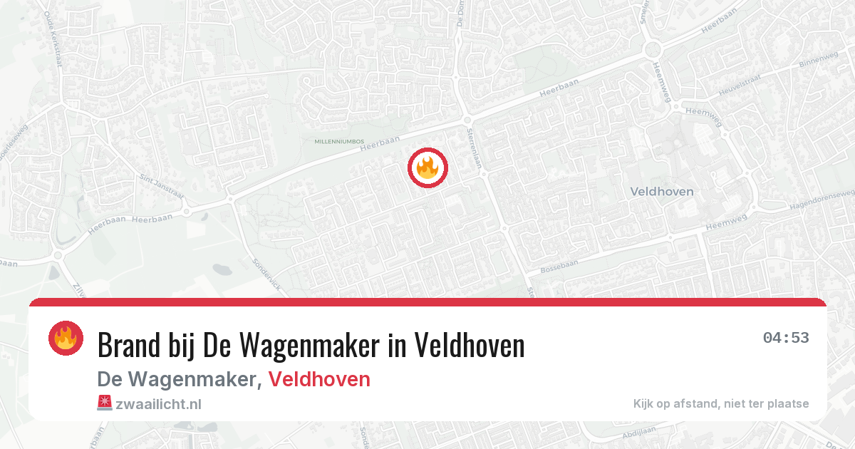 Brand bij De Wagenmaker in Veldhoven — 29 jan 2026
