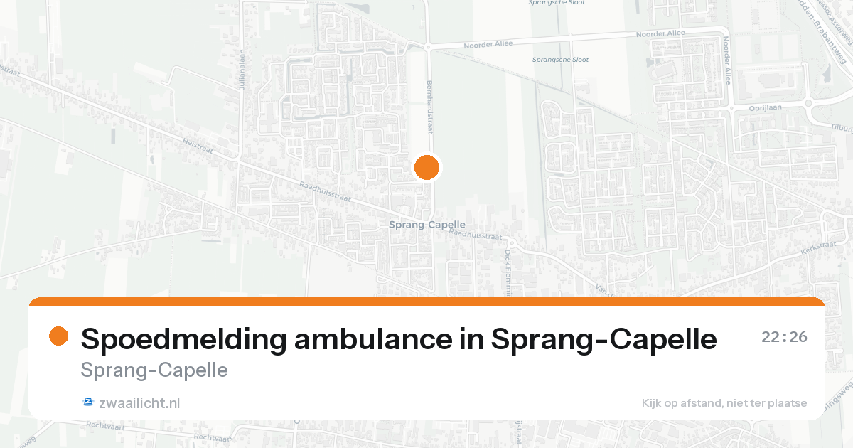 Spoedmelding ambulance in Sprang-Capelle — 9 jun 2026