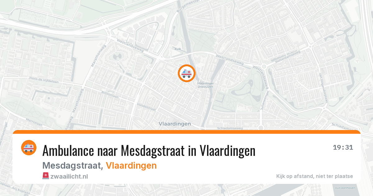 Ambulance naar Mesdagstraat in Vlaardingen — 27 jul 2026