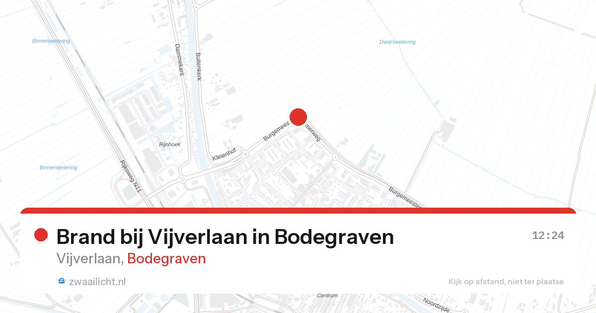 Brand bij Vijverlaan in Bodegraven — 13 mrt 2026